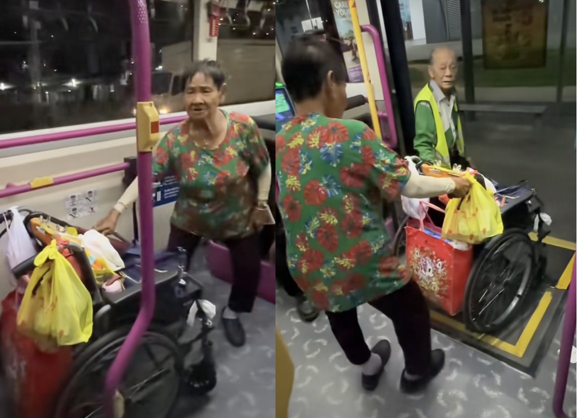 Singaporeans praise ‘old timer’ bus captain for helping elderly auntie with her wheelchair